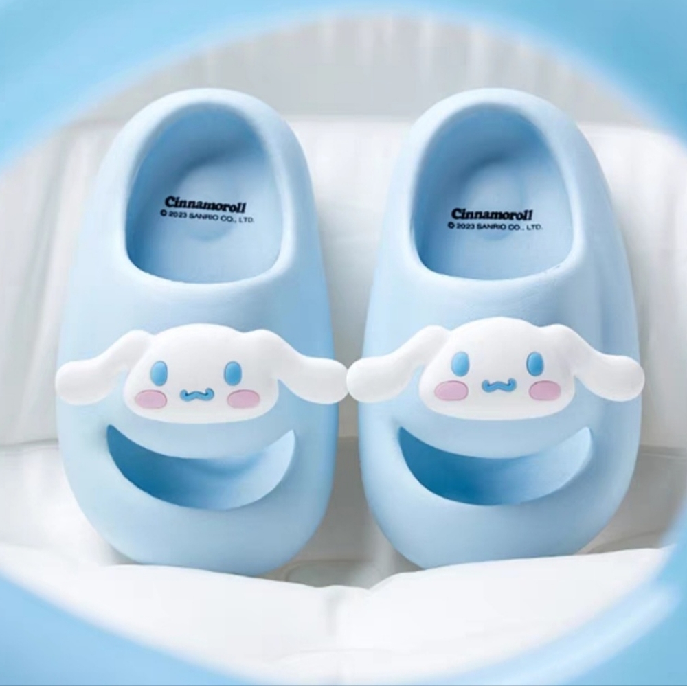 Sanrio Cinnamoroll blue kids non slip indoor home shoes, 22cm